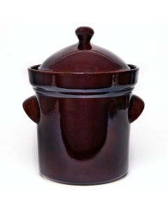 Hermetic pot with lid and weight stone 5 l