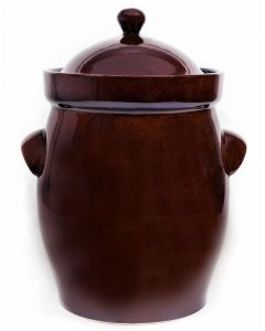 Hermetic pot with lid and weight stone 20 l