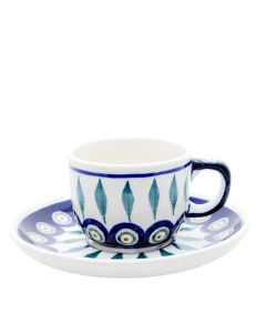 Espressotasse mit Untertasse (0,1L)