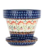 Flower pot with saucer small