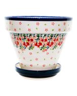 Flower pot with saucer large