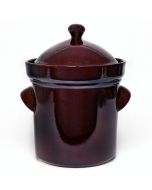 Hermetic pot with lid and weight stone 5 l