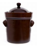 Hermetic pot with lid and weight stone 10 l